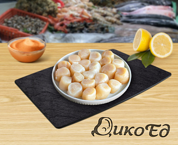 Фото Гребешок морской дикий, филе L 60 шт/кг