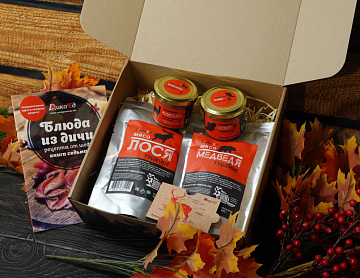 Фото Подарочный набор Дикоешь с двумя паштетами 100г и тушенкой